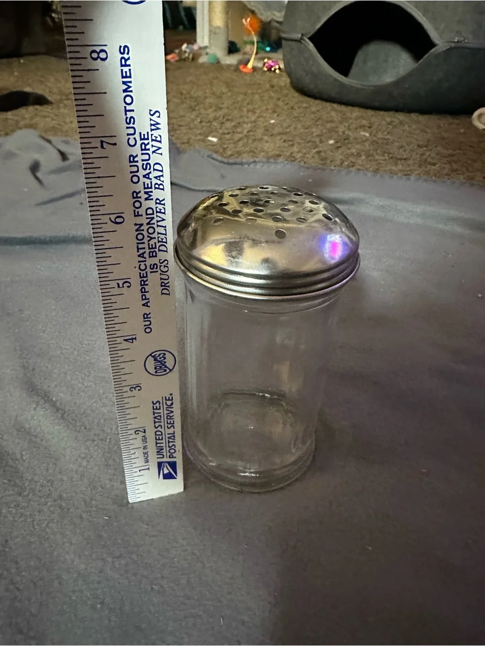Classic Glass Spice Shaker with Silver Metal Lid